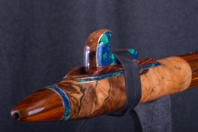 Mun Ebony Burl Native American Flute, Minor, Low D-3, #S1K